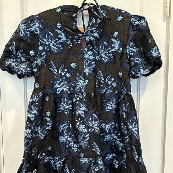Elliatt Blue and Black Babydoll Mini Dress - Picture 9 of 11